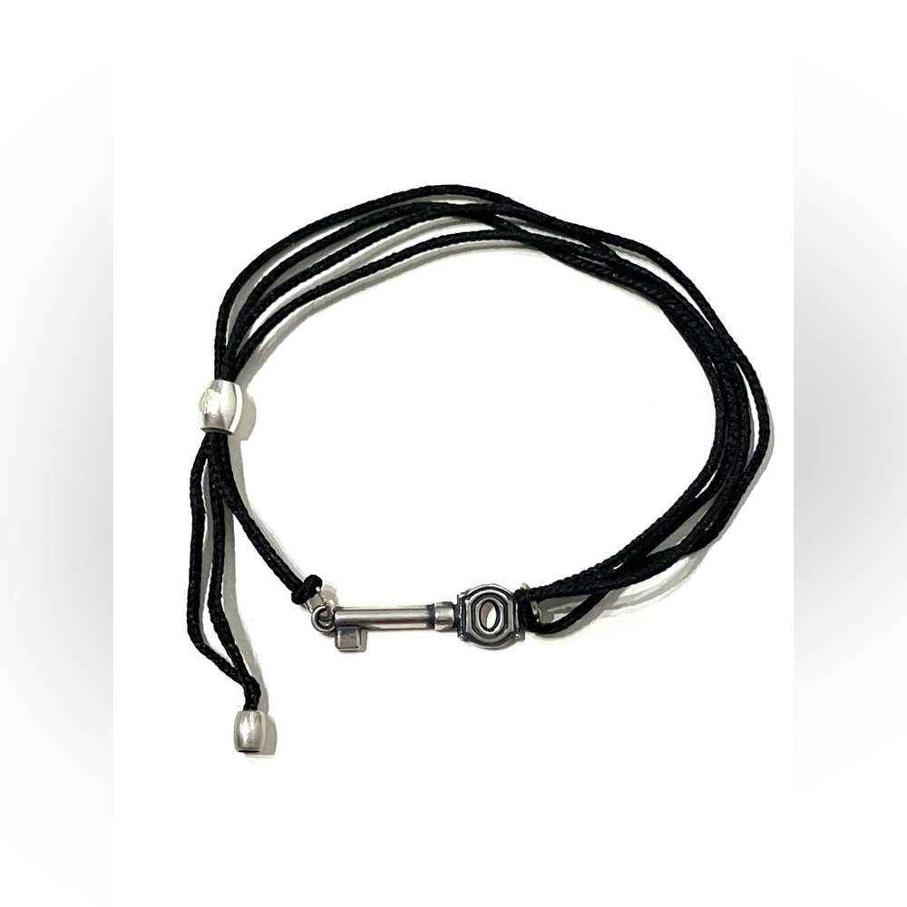 Alex and Ani Sterling Silver Key 925 Adjustable Cord Bracelet